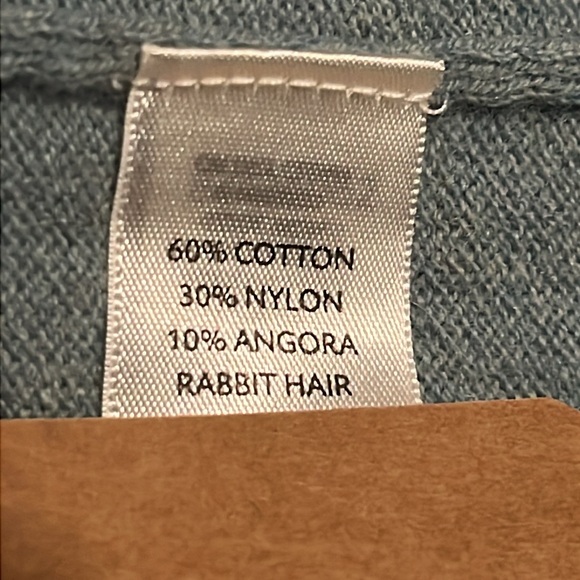 NWT J Jill Sweater Buttons Ruffled Bell Sleeves Bluestone Blue Women’s Medium - Picture 5 of 6